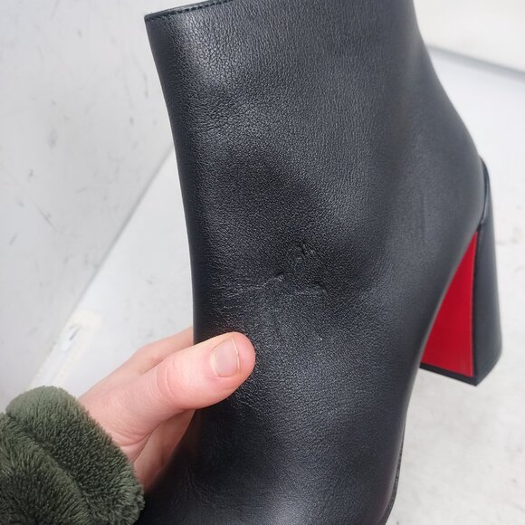 Christian Louboutin Black Turela Leather Ankle Boot - Picture 11 of 12